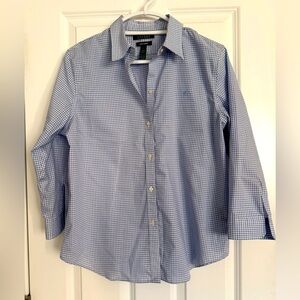 Lauren Ralph Lauren Blue Checkered Button Down Shirt